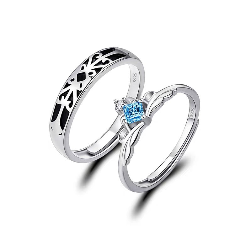 CINDERELLA AND PRINCE CHARMING （925 STERLING SILVER）