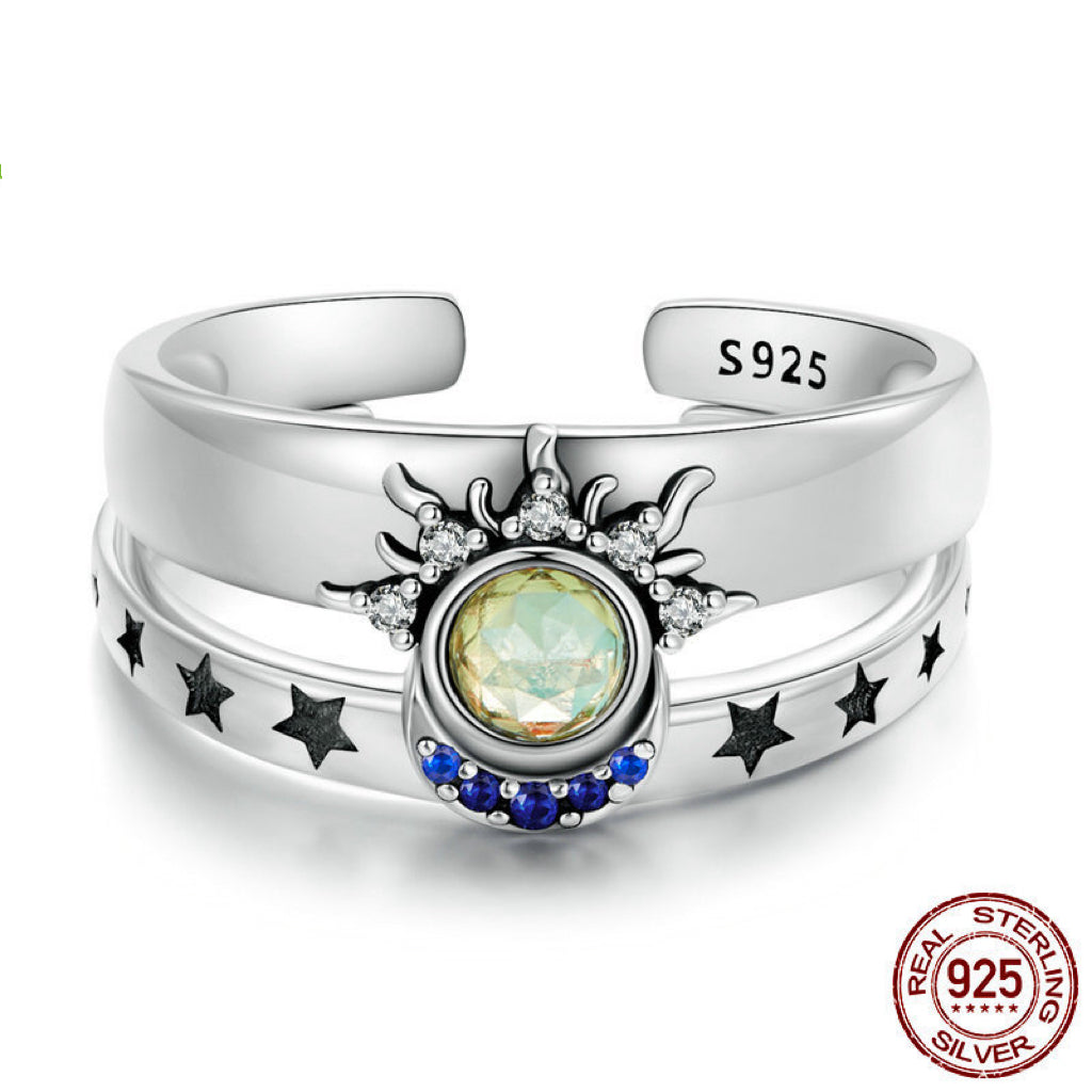 SUN AND MOON（925 STERLING SILVER）
