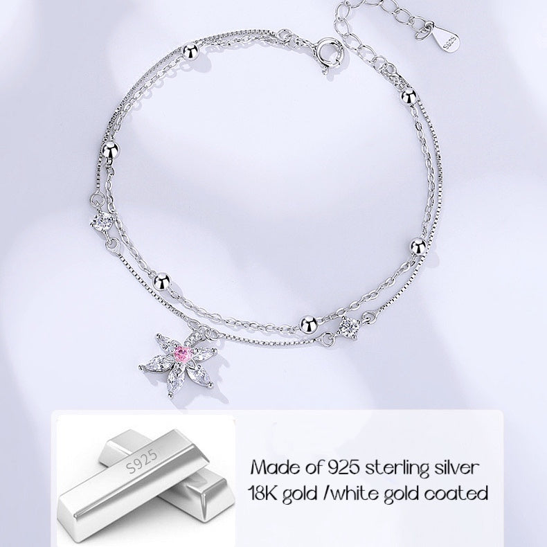 MAPLE LEAF BRACELET（925 STERLING SILVER）