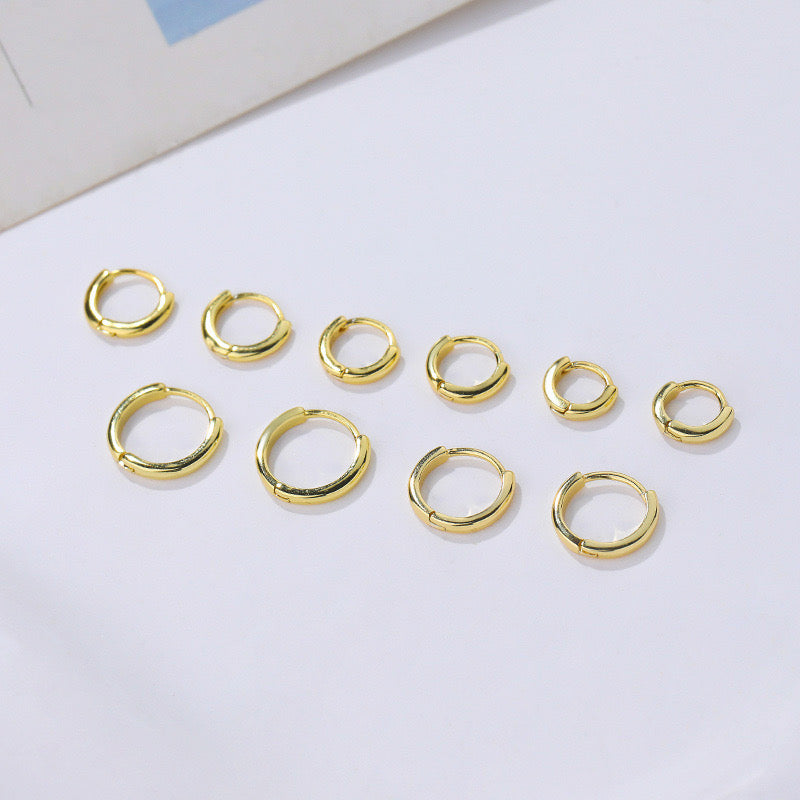 GOLD HOOP(S925 SILVER)