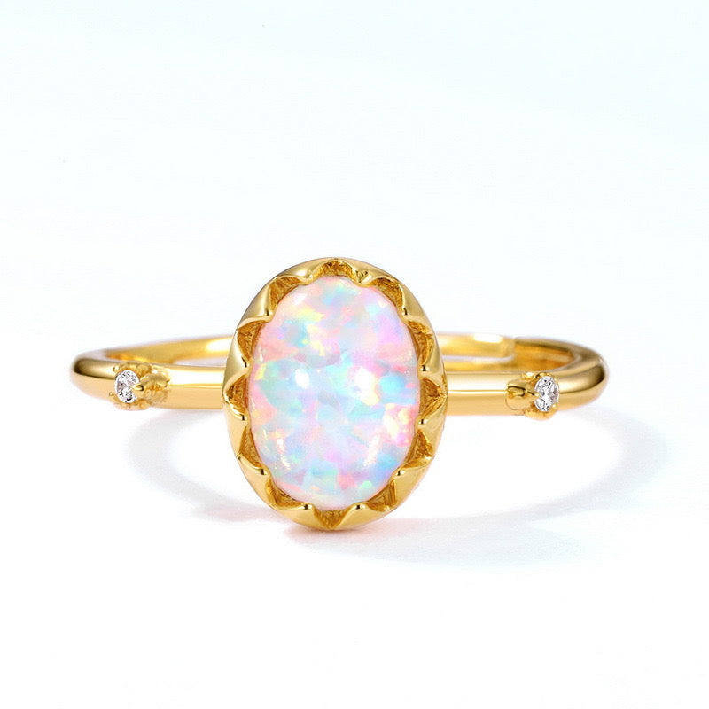 ANTIQUE OPAL RING  （925 STERLING SILVER）