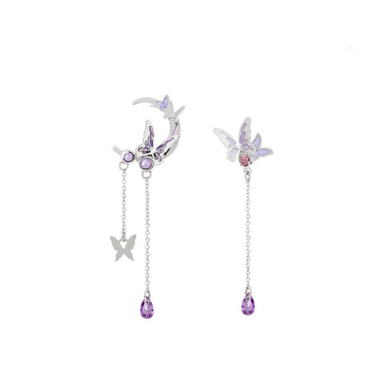 LAVENDER BUTTERFLY FAIRY EARRINGS