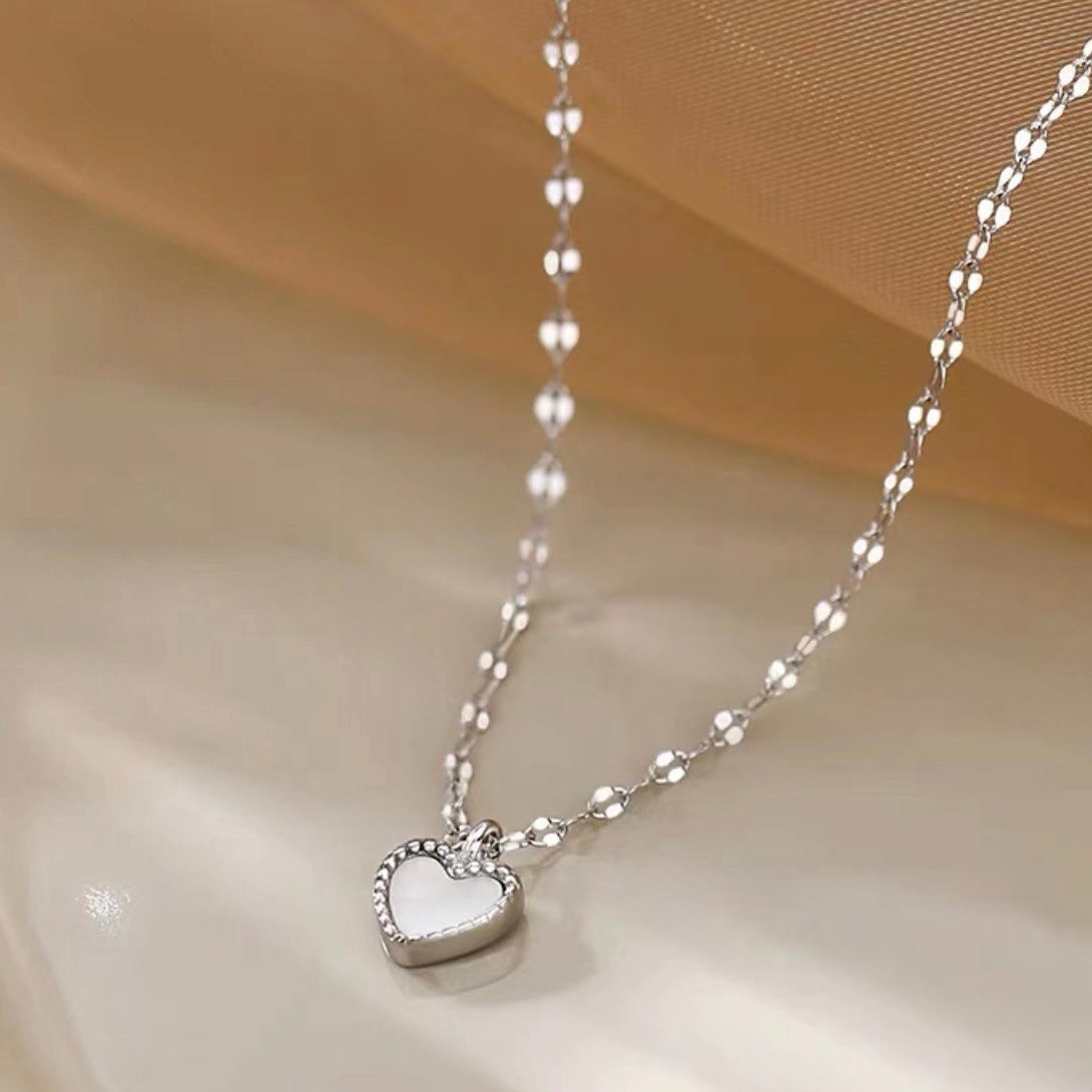 I HEART U NECKLACE(925 sterling silver)