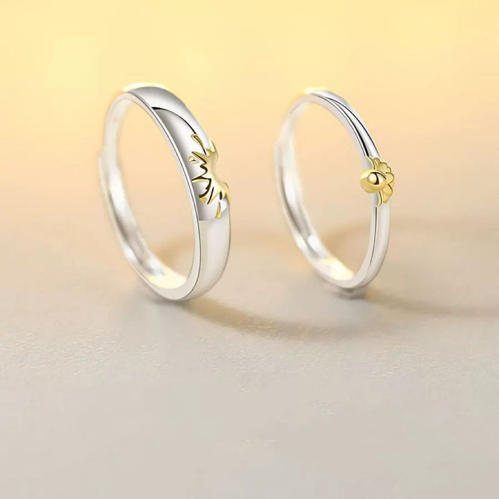 SUNFLOWER AND SUN(925 STERLING SILVER）