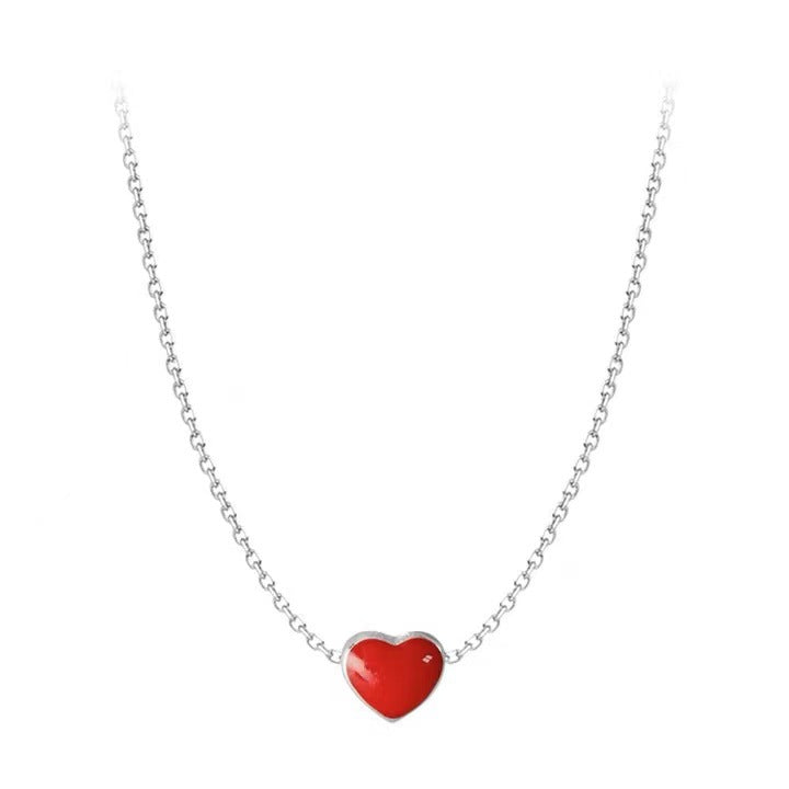 RED HEART NECKLACE(925 sterling silver)