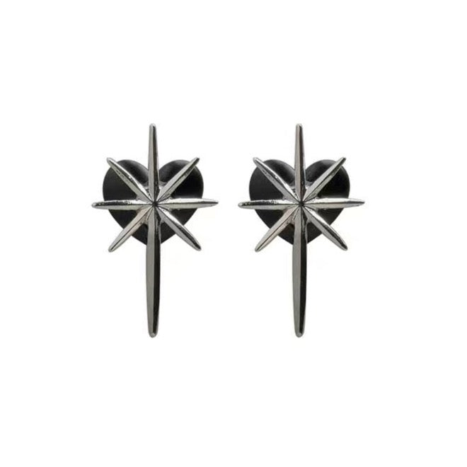 BLACK HEART EARRINGS