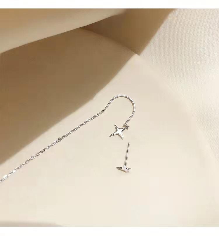 SHOOTING STAR THREADER EARRINGS (S925 SILVER) STAY FANCY 