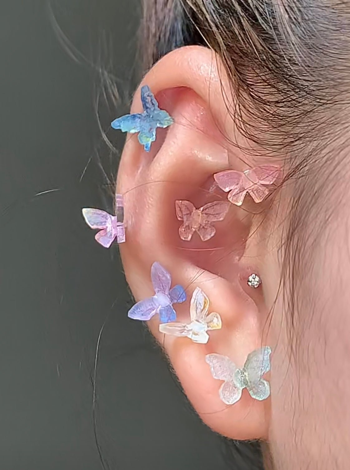 BUTTERFLY ELF STUDS SET - STAY FANCY