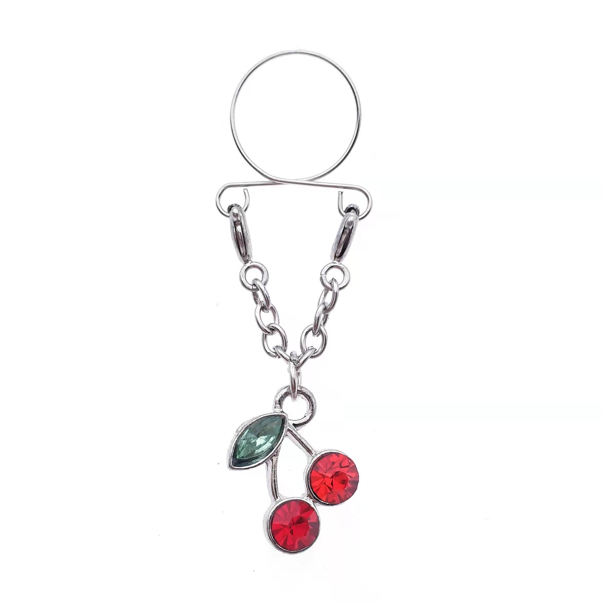 CHERRY FAKE NIPPLE RING - STAY FANCY