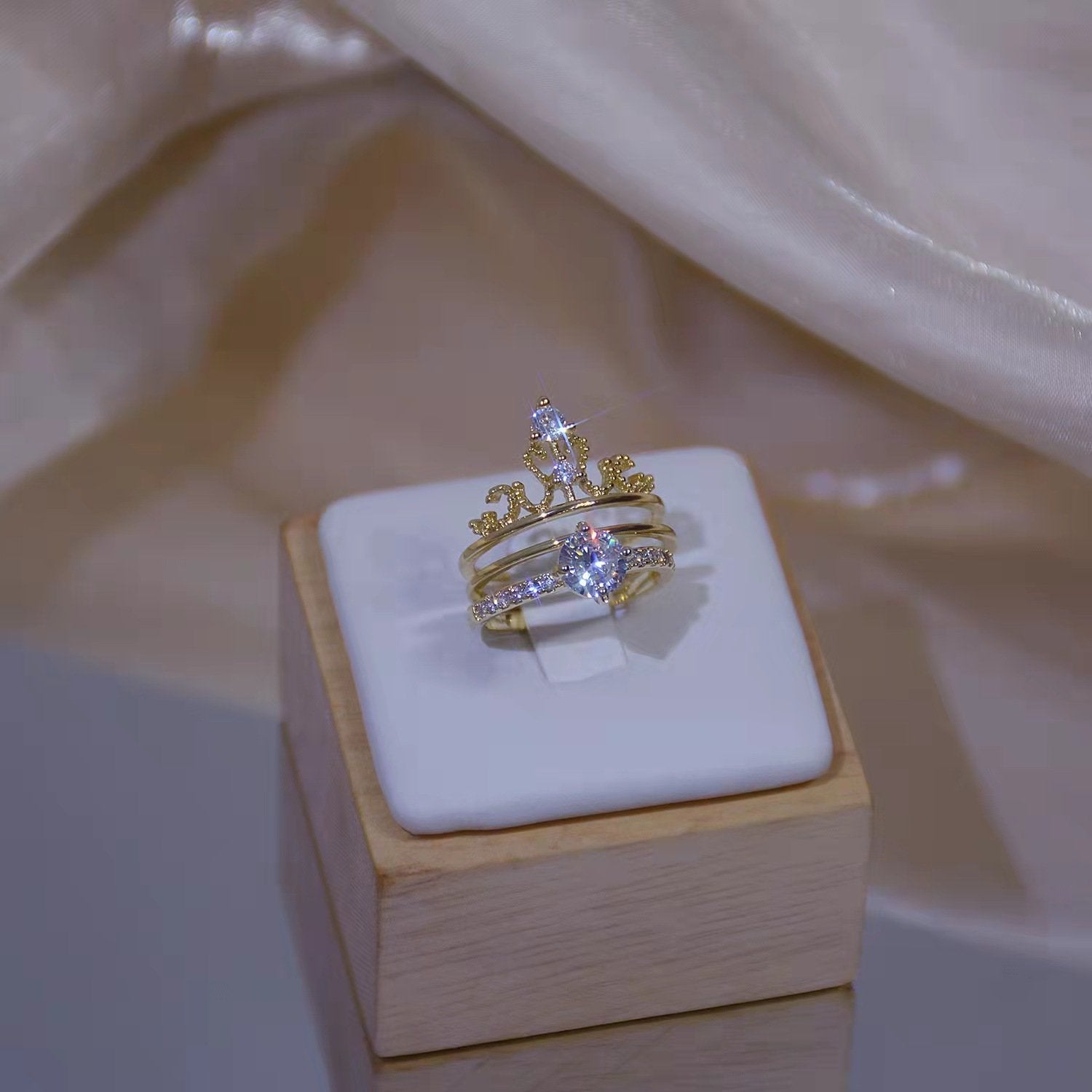 CROWN RING SET - STAY FANCY