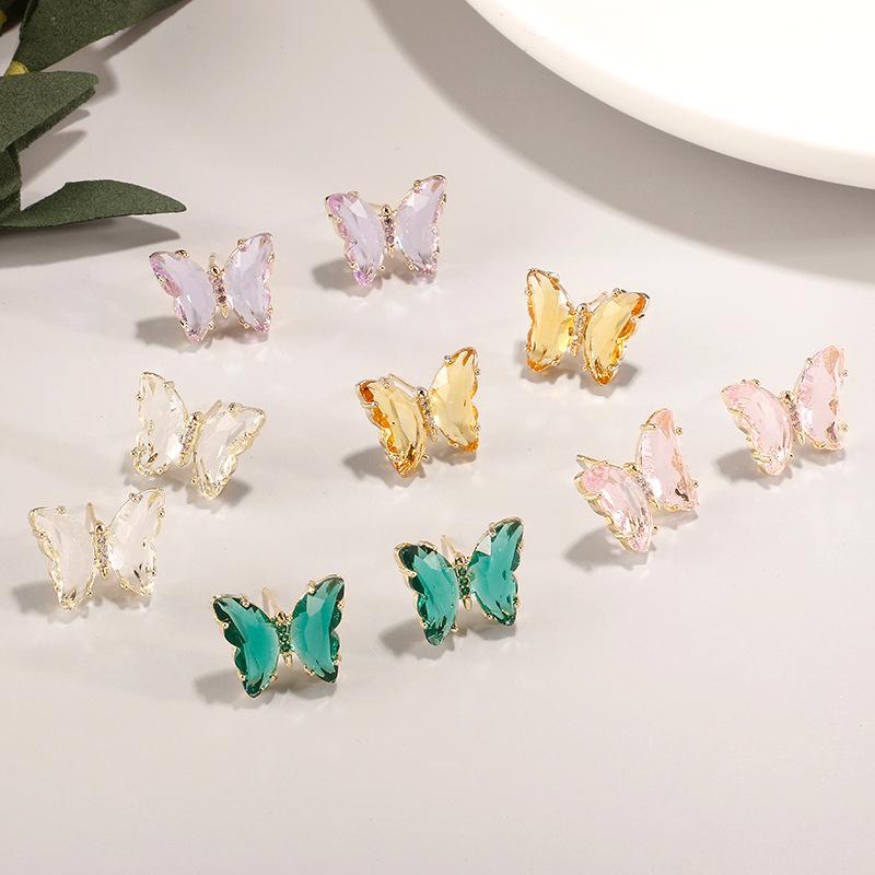 CRYSTAL BUTTERFLY EARRINGS - STAY FANCY