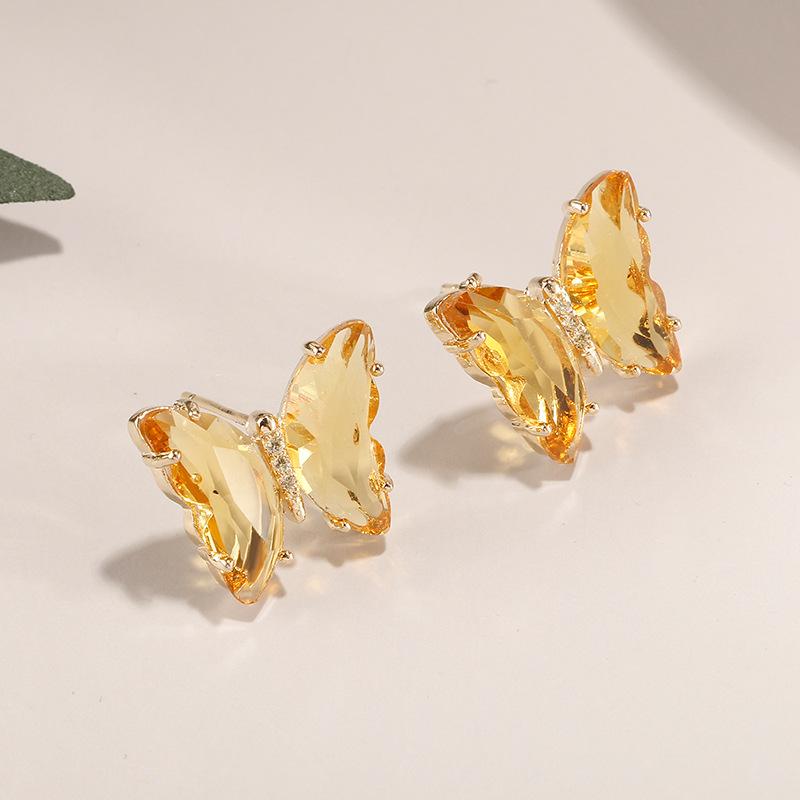 CRYSTAL BUTTERFLY EARRINGS - STAY FANCY