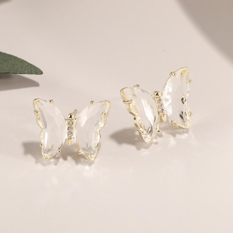 CRYSTAL BUTTERFLY EARRINGS - STAY FANCY