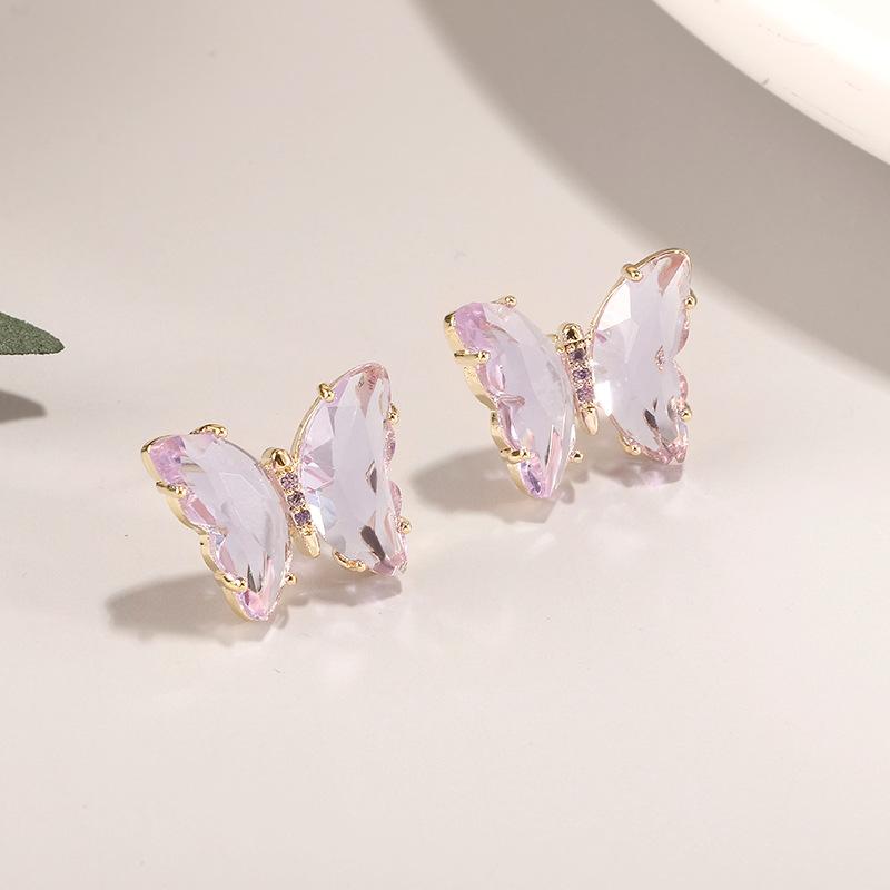 CRYSTAL BUTTERFLY EARRINGS - STAY FANCY