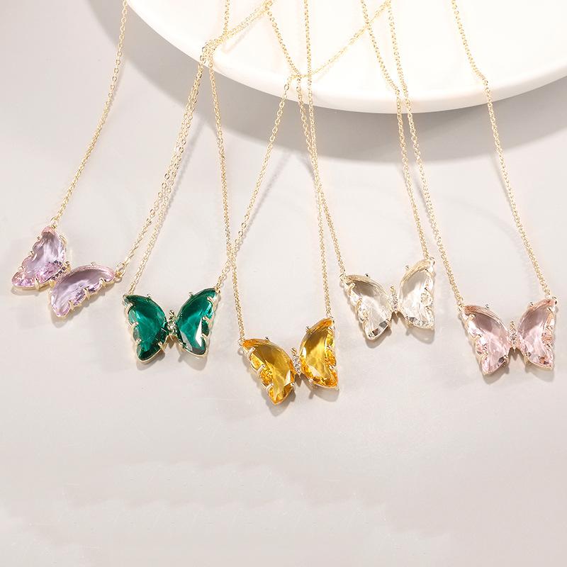 CRYSTAL BUTTERFLY NECKLACE - STAY FANCY