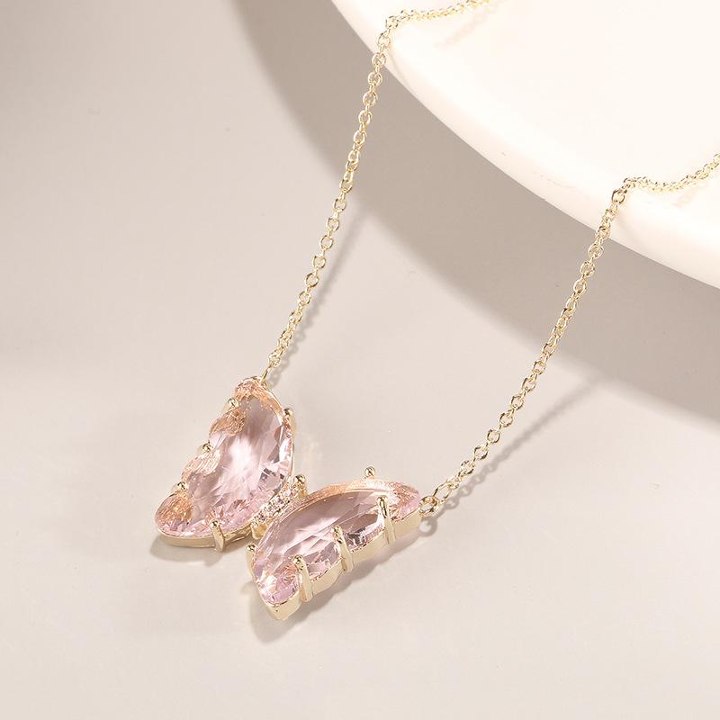 CRYSTAL BUTTERFLY NECKLACE - STAY FANCY