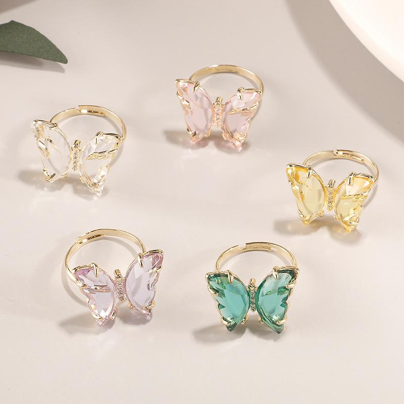 CRYSTAL BUTTERFLY RING - STAY FANCY