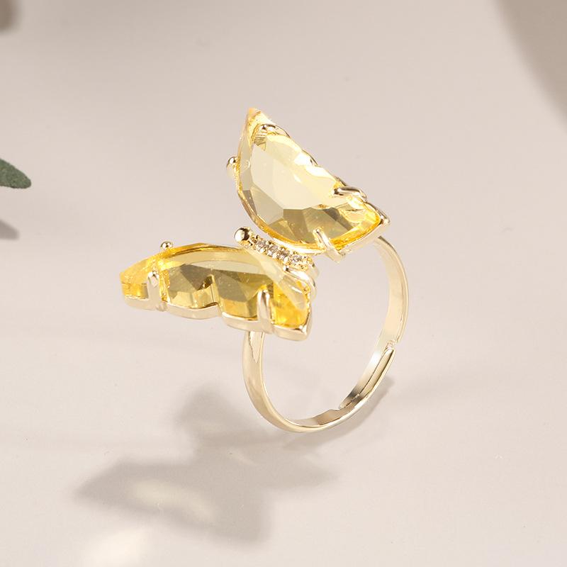 CRYSTAL BUTTERFLY RING - STAY FANCY