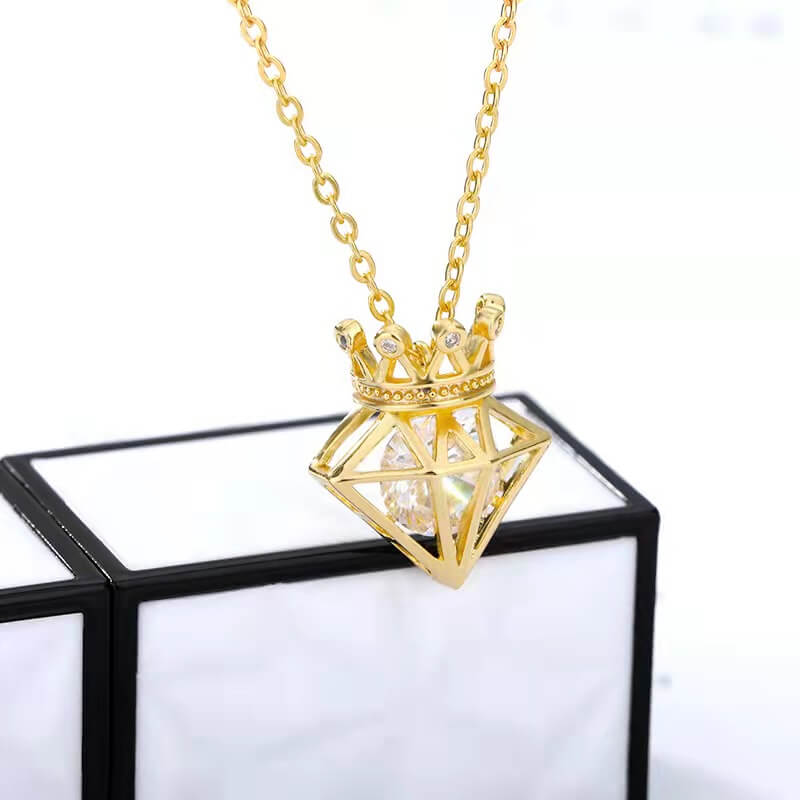 DIAMOND CROWN NECKLACE - STAY FANCY