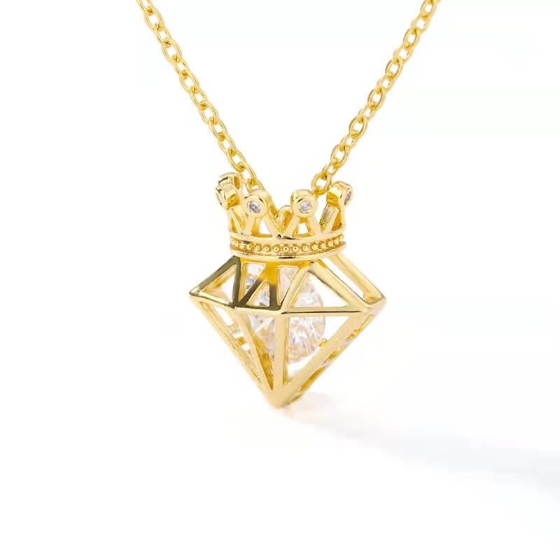 DIAMOND CROWN NECKLACE - STAY FANCY