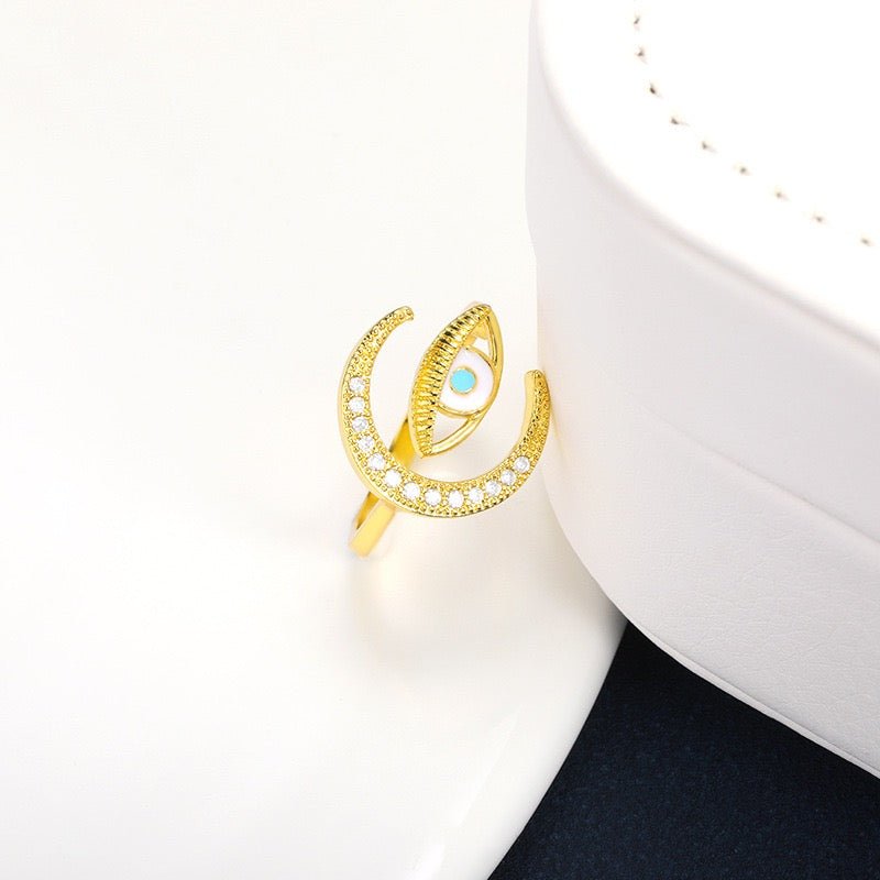 DIAMOND EVIL EYE RING - STAY FANCY