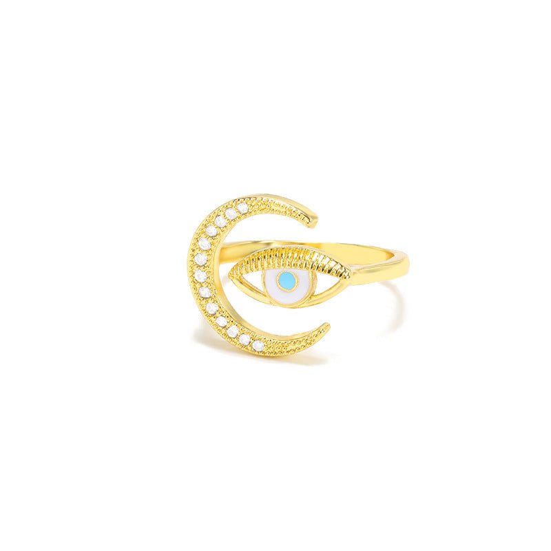 DIAMOND EVIL EYE RING - STAY FANCY