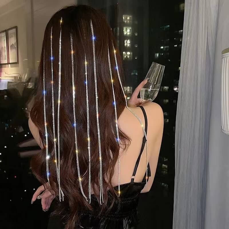 DIAMOND HAIR CHAIN CLIP - STAY FANCY