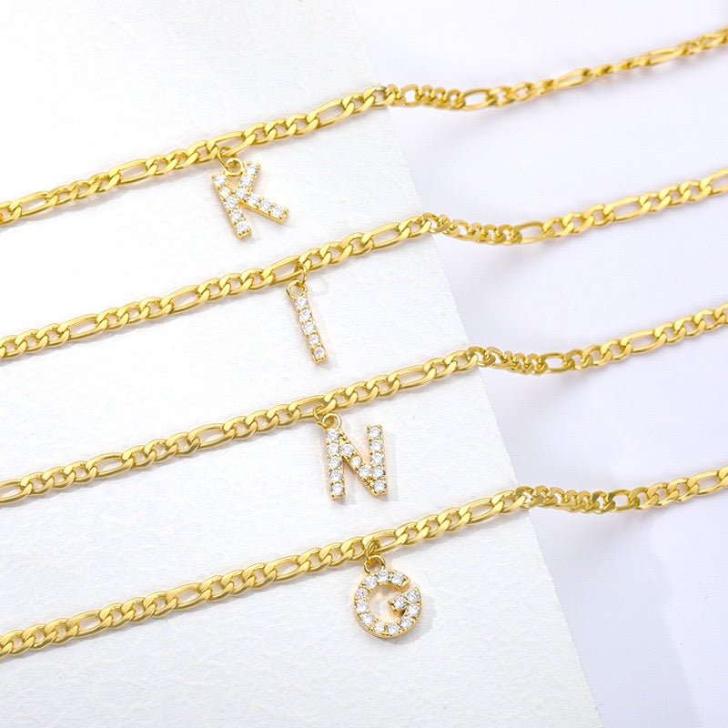 DIAMOND INITIAL ANKLET - STAY FANCY
