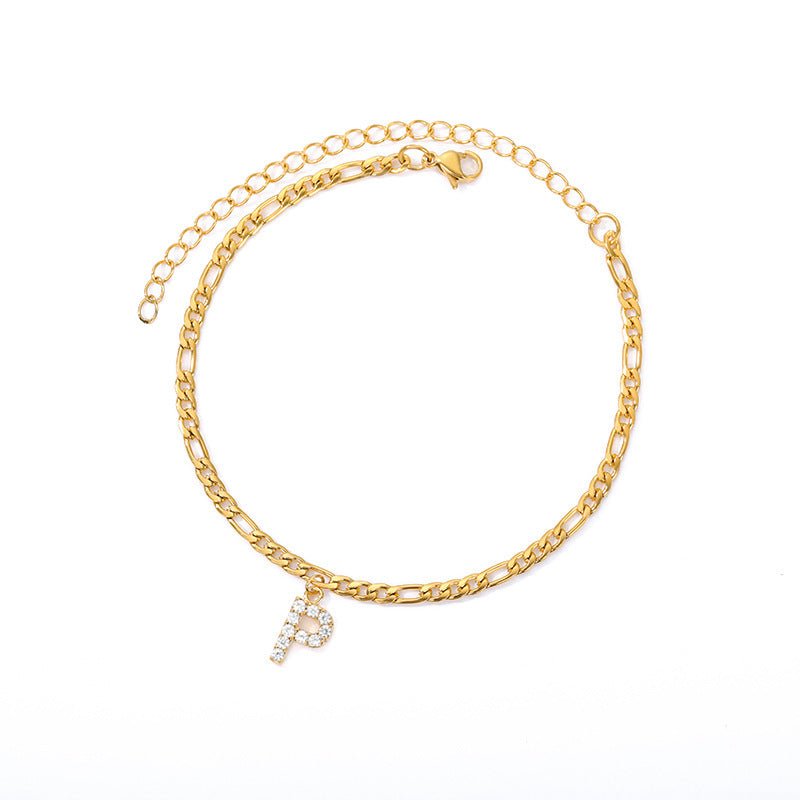 DIAMOND INITIAL ANKLET - STAY FANCY