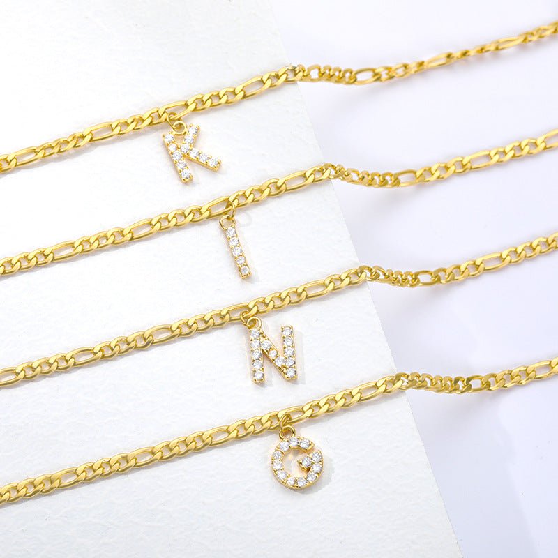 DIAMOND INITIAL ANKLET - STAY FANCY