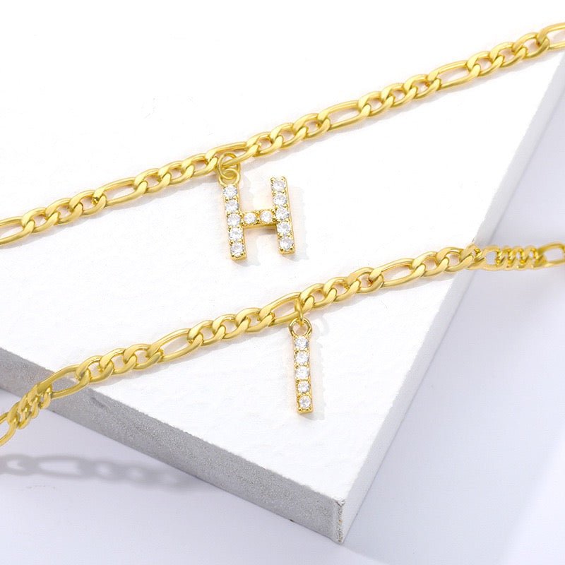 DIAMOND INITIAL ANKLET - STAY FANCY