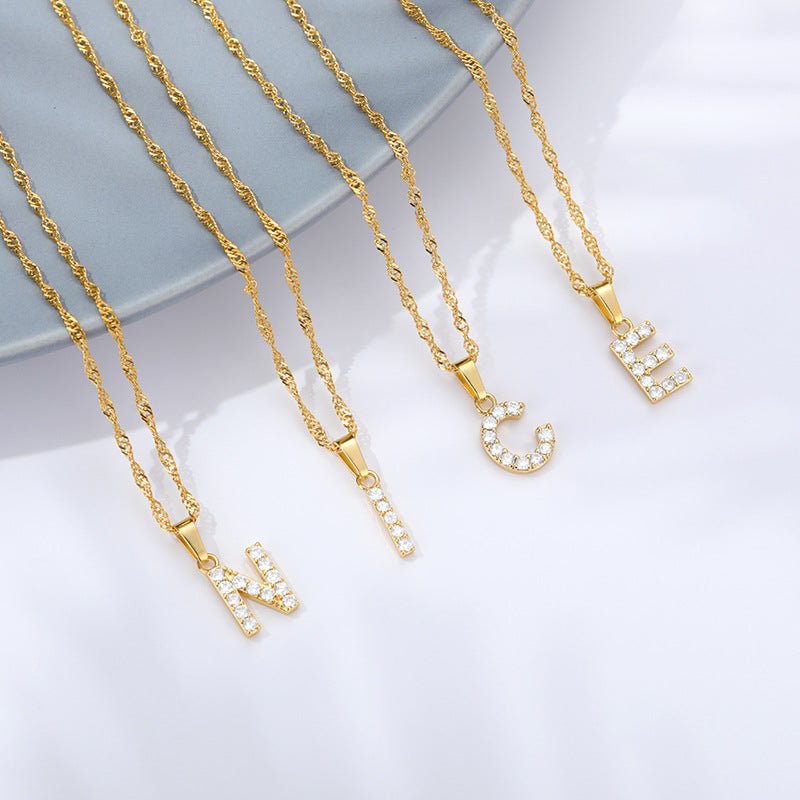 DIAMOND INITIAL NECKLACE - STAY FANCY