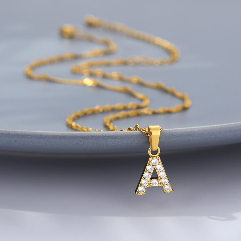 DIAMOND INITIAL NECKLACE - STAY FANCY