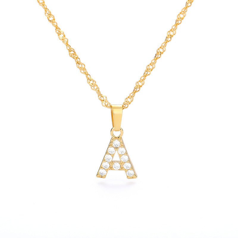 DIAMOND INITIAL NECKLACE - STAY FANCY