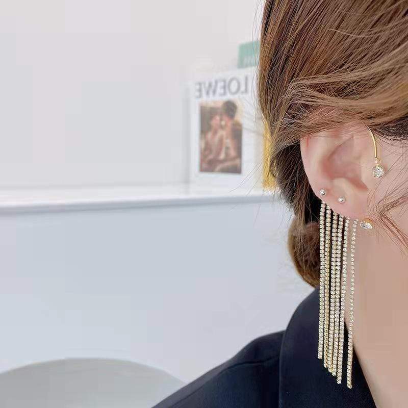 DIAMOND TASSEL EAR CUFF - STAY FANCY