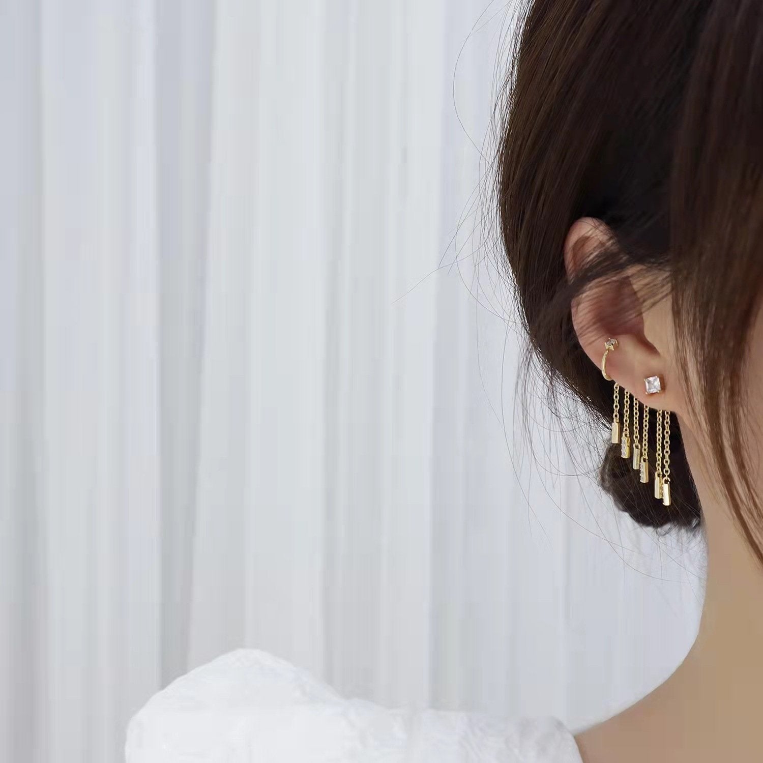 DIAMOND TASSEL EARRINGS - STAY FANCY