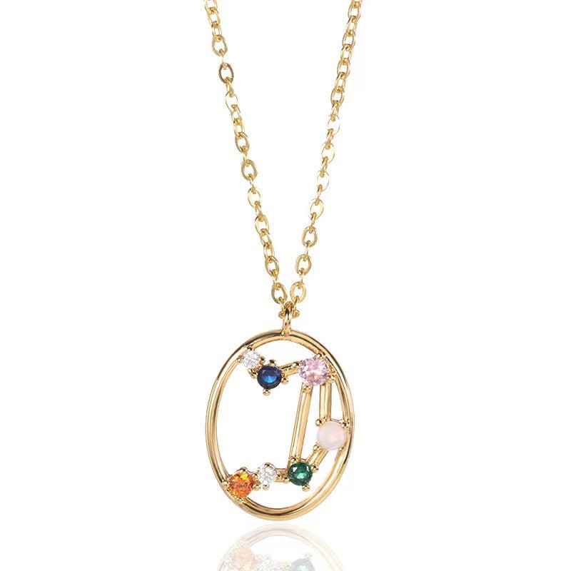 DIAMOND ZODIAC SIGN NECKLACE - STAY FANCY