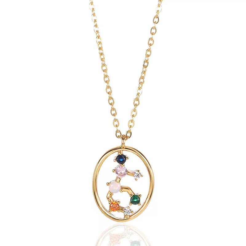 DIAMOND ZODIAC SIGN NECKLACE - STAY FANCY