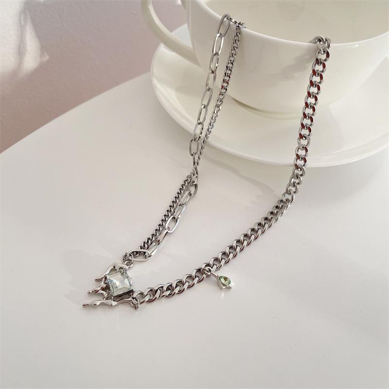 GEMSTONE CUBAN CHAIN NECKLACE - STAY FANCY