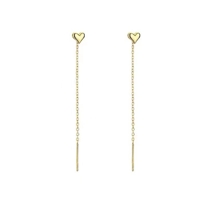 GOLD HEART THREADERS (S925 SILVER) - STAY FANCY