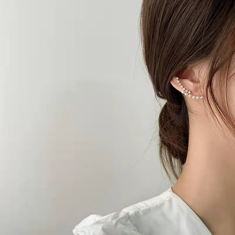 Gold Pearl Ear Clip - STAY FANCY