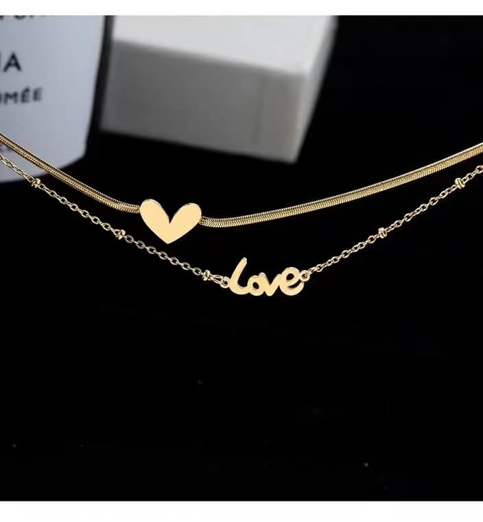 HEART LAYERED ANKLET - STAY FANCY