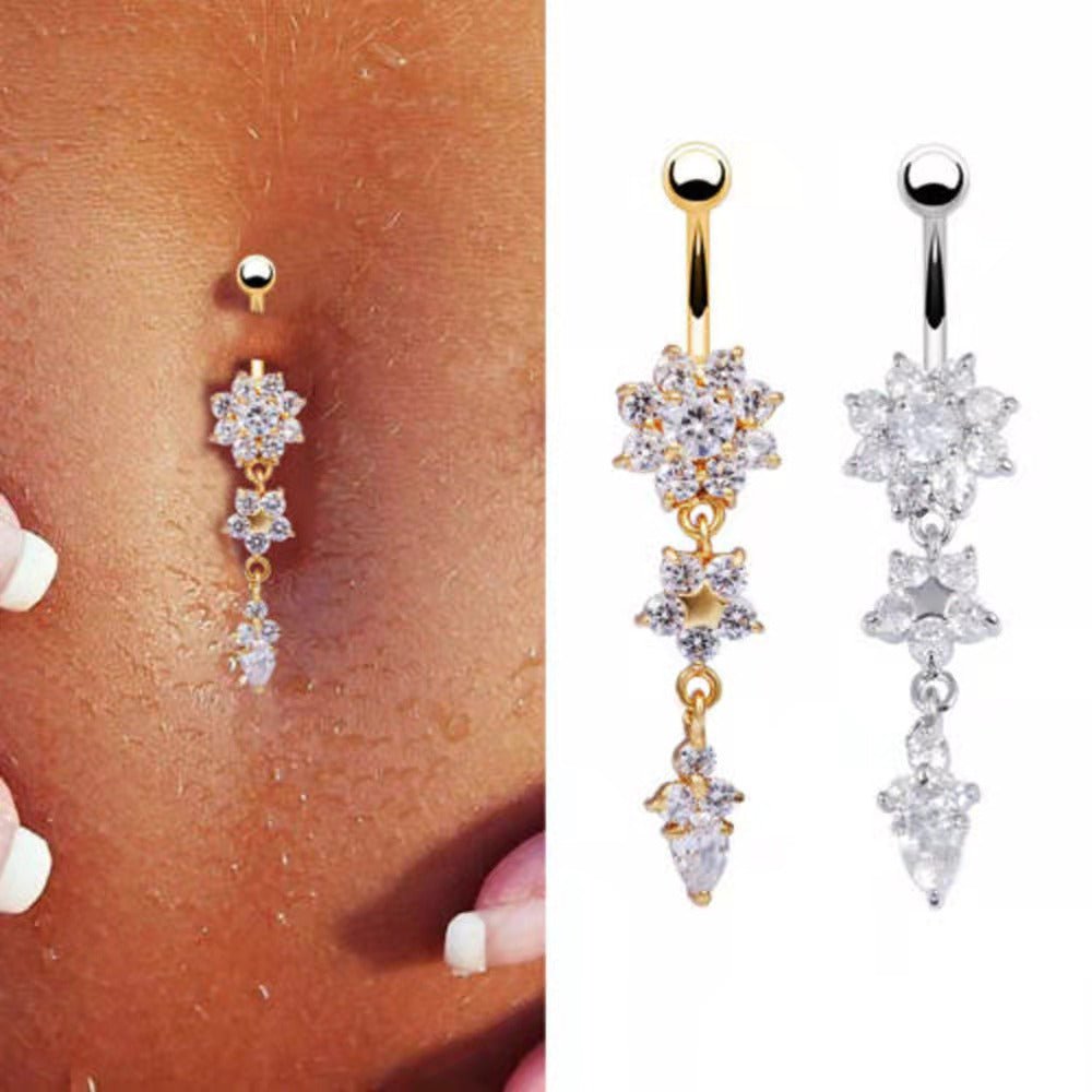 ICY FLOWER BELLY RING - STAY FANCY