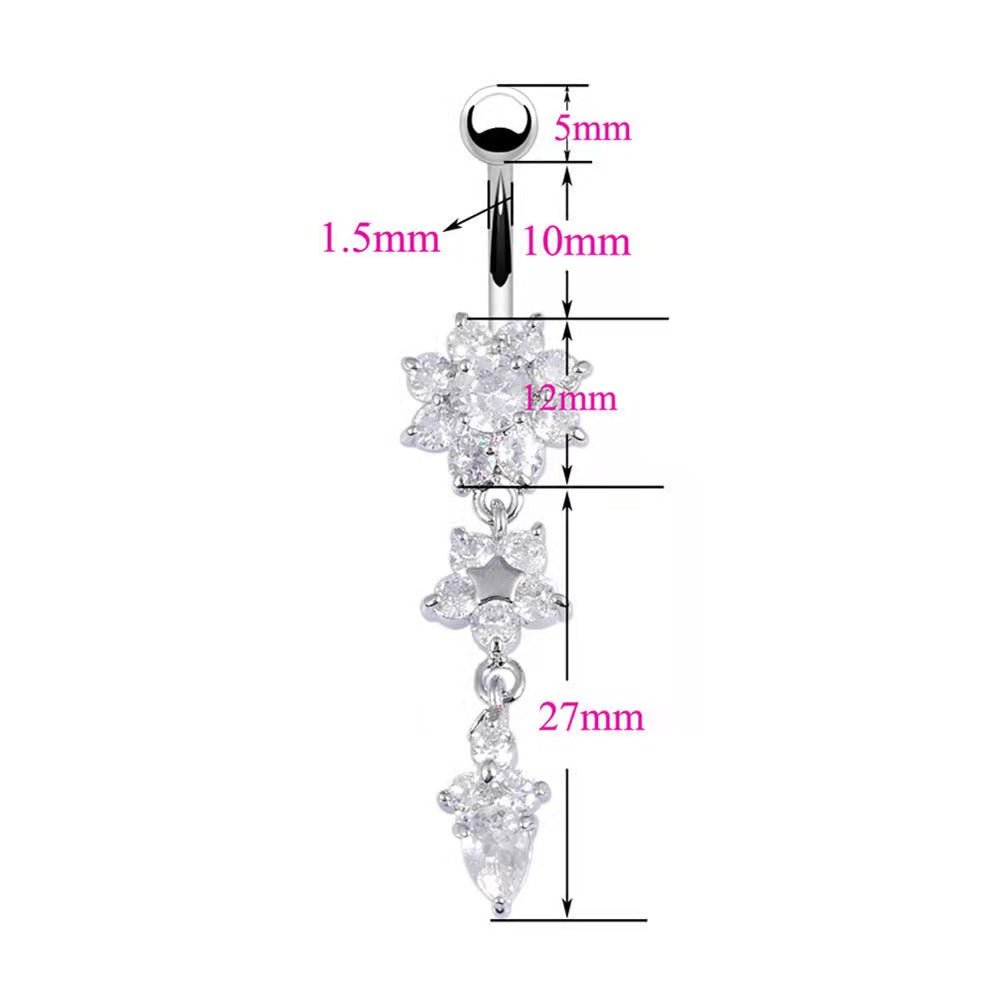 ICY FLOWER BELLY RING - STAY FANCY