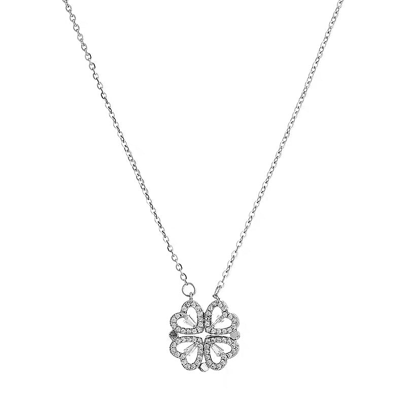 Lucky Magnetic Clover Necklace