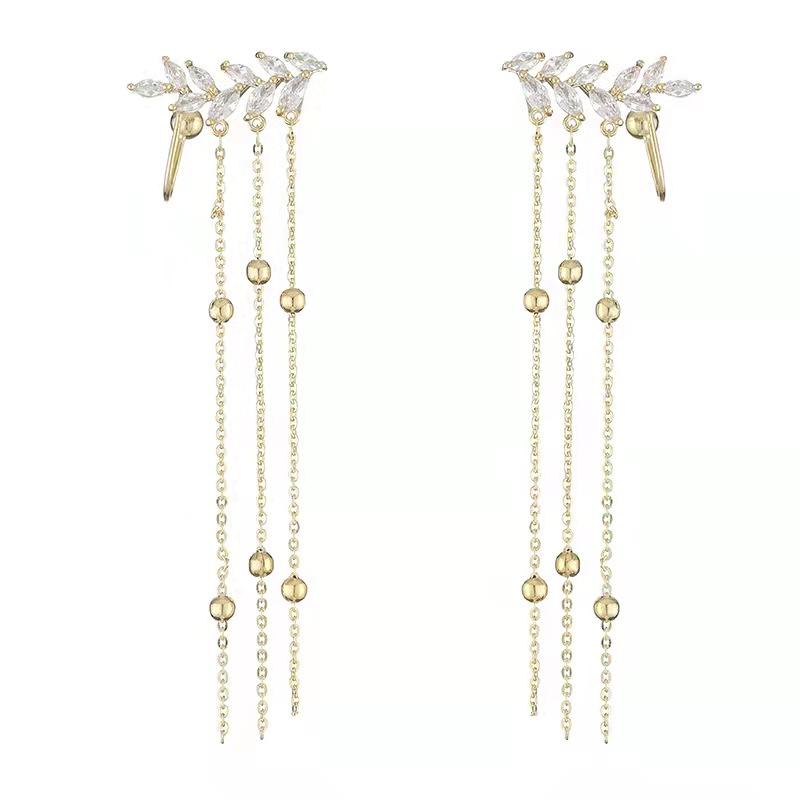 LEAF TASSEL EAR CUFF - STAY FANCY