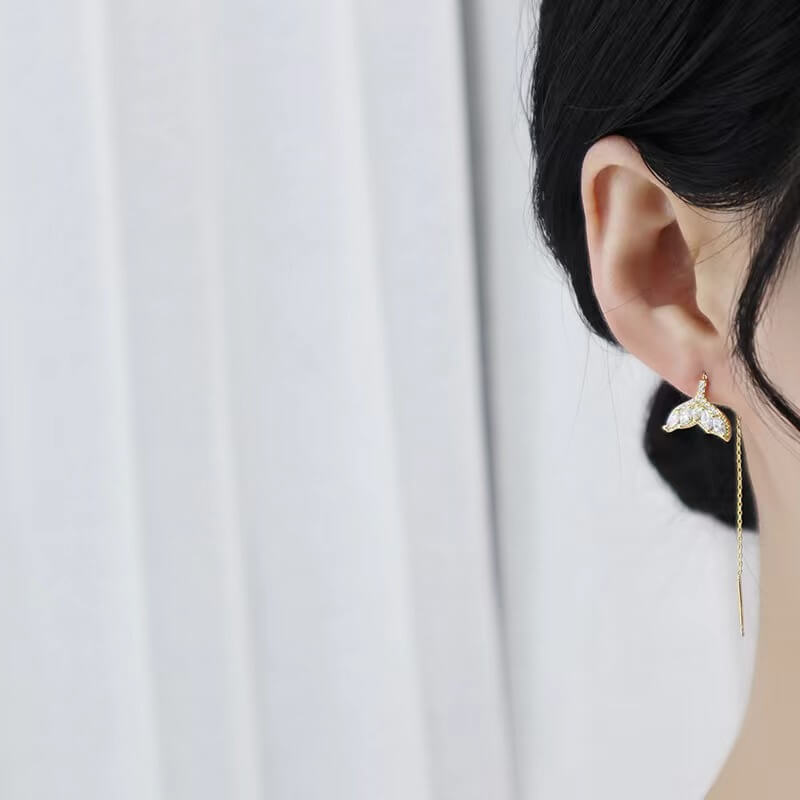 MERMAID THREADER EARRINGS - STAY FANCY