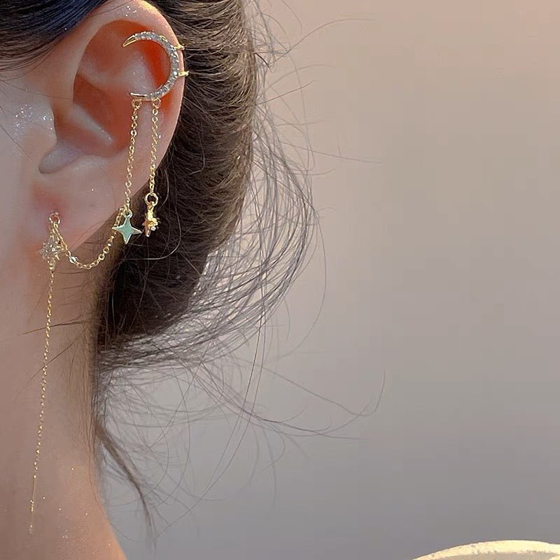 MOONLIGHT THREADER EARRINGS - STAY FANCY