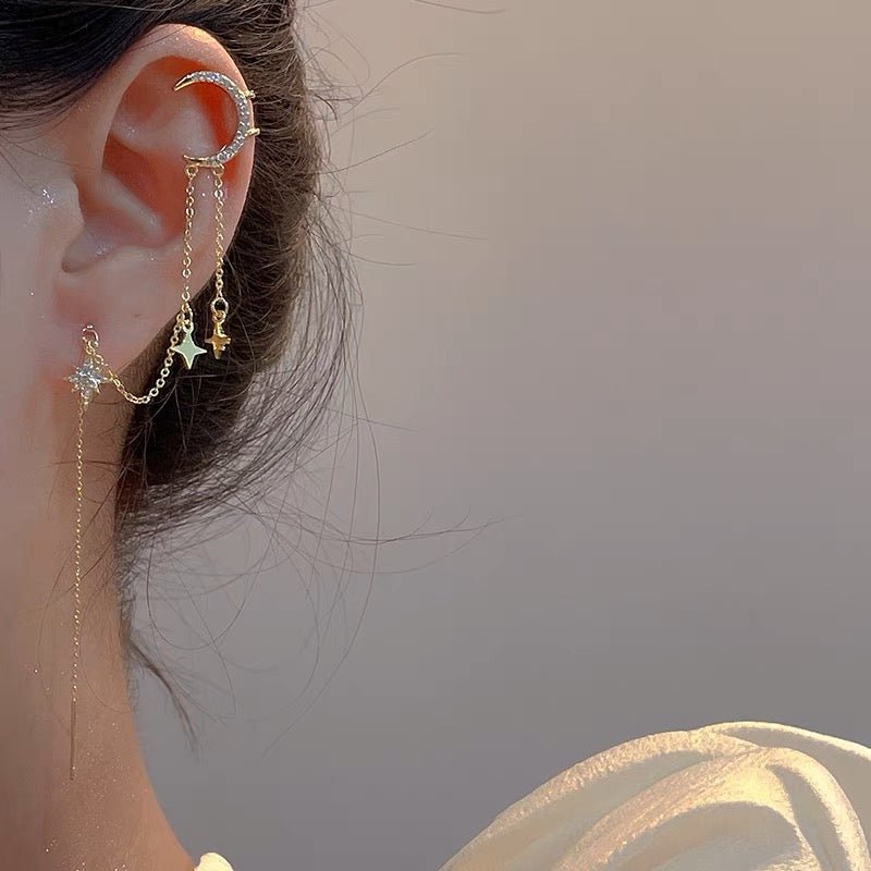 MOONLIGHT THREADER EARRINGS - STAY FANCY