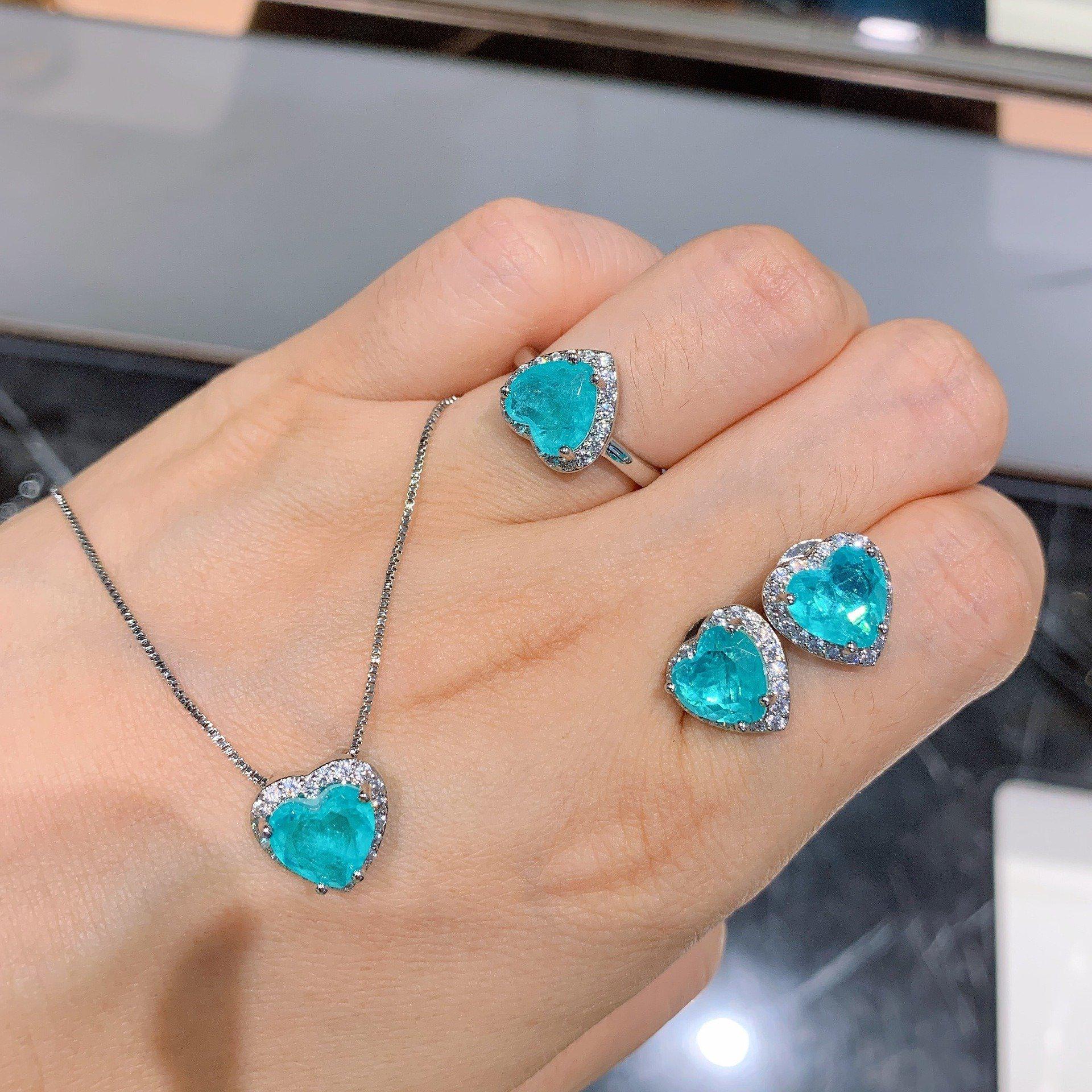 PARAIBA-BLUE HEART SET - STAY FANCY